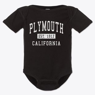 Plymouth California Classic Established Baby Onesie