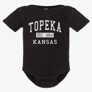 Topeka Kansas Classic Established Baby Onesie