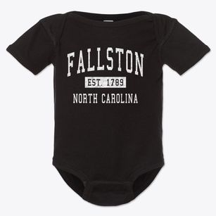 Fallston North Carolina Classic Established Baby Onesie