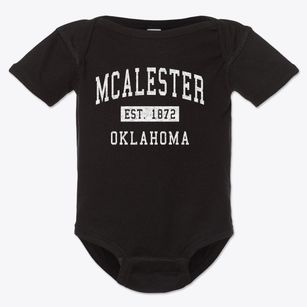 Mcalester Oklahoma Classic Established Baby Onesie