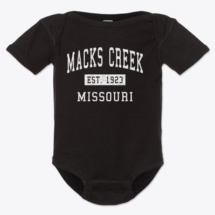 Macks Creek Missouri Classic Established Baby Onesie