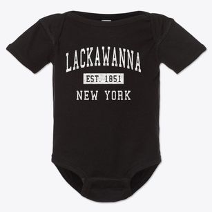 Lackawanna New York Classic Established Baby Onesie