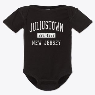 Juliustown New Jersey Classic Established Baby Onesie