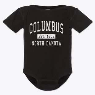 Columbus North Dakota Classic Established Baby Onesie