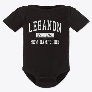 Lebanon New Hampshire Classic Established Baby Onesie