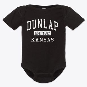 Dunlap Kansas Classic Established Baby Onesie