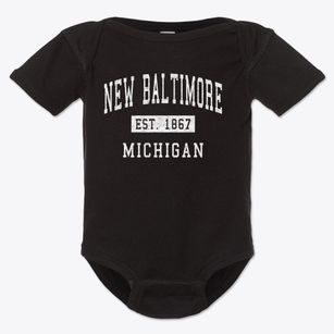 New Baltimore Michigan Classic Established Baby Onesie