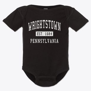 Wrightstown Pennsylvania Classic Established Baby Onesie