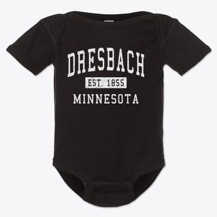 Dresbach Minnesota Classic Established Baby Onesie