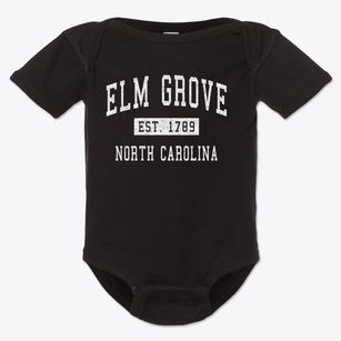 Elm Grove North Carolina Classic Established Baby Onesie