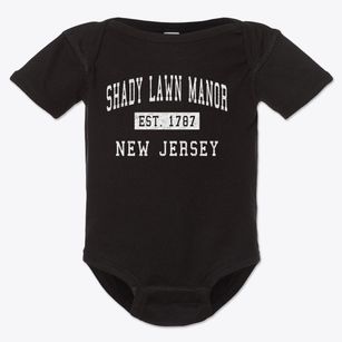 Shady Lawn Manor New Jersey Classic Established Baby Onesie