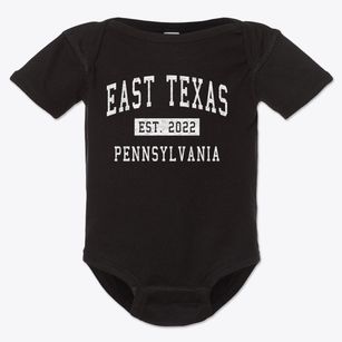 East Texas Pennsylvania Classic Established Baby Onesie