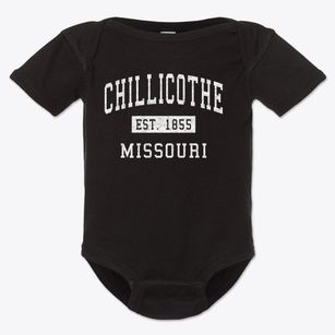 Chillicothe Missouri Classic Established Baby Onesie