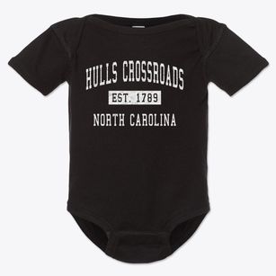 Hulls Crossroads North Carolina Classic Established Baby Onesie