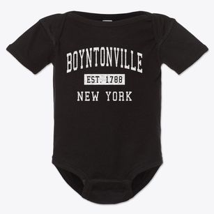 Boyntonville New York Classic Established Baby Onesie