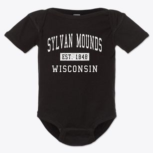 Sylvan Mounds Wisconsin Classic Established Baby Onesie