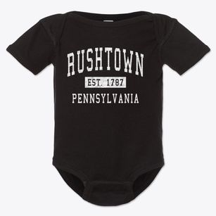 Rushtown Pennsylvania Classic Established Baby Onesie