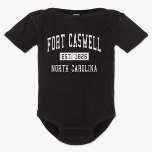 Fort Caswell North Carolina Classic Established Baby Onesie