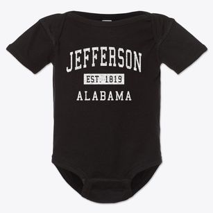 Jefferson Alabama Classic Established Baby Onesie