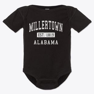 Millertown Alabama Classic Established Baby Onesie