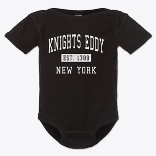 Knights Eddy New York Classic Established Baby Onesie