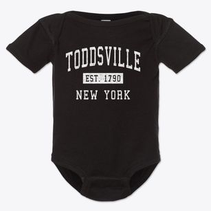 Toddsville New York Classic Established Baby Onesie