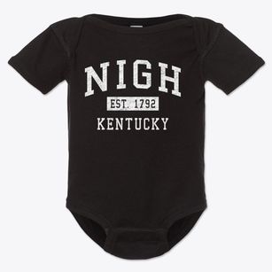 Nigh Kentucky Classic Established Baby Onesie