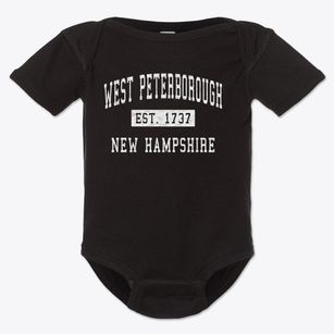 West Peterborough New Hampshire Classic Established Baby Onesie