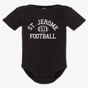 Saint Jerome School Classic Football Baby Onesie
