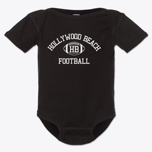 Hollywood Beach School Classic Football Baby Onesie
