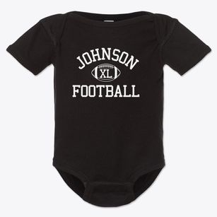 Johnson Magnet School Classic Football Baby Onesie