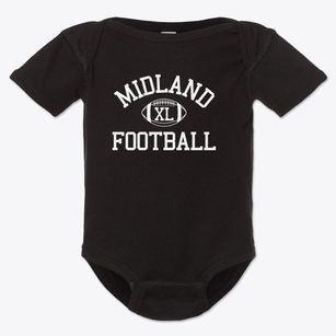 Midland Community High School Classic Football Baby Onesie