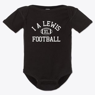 I A Lewis School Classic Football Baby Onesie