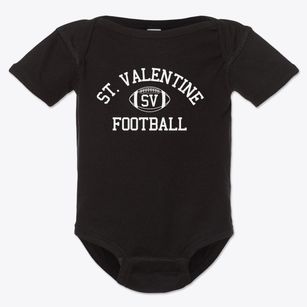 Saint Valentine School Classic Football Baby Onesie