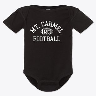Our Lady Of Mount Carmel High School Classic Football Baby Onesie