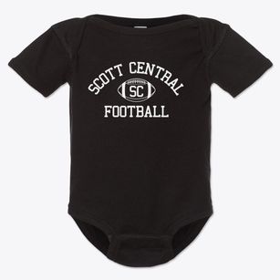 Scott Central High School Classic Football Baby Onesie