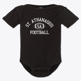 Saint Athanasius School Classic Football Baby Onesie