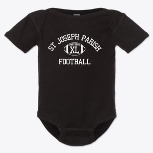 St Joseph Parish Classic Football Baby Onesie
