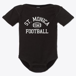 St. Monica Catholic School Classic Football Baby Onesie