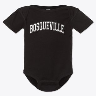 Bosqueville Elementary School Varsity Arch Baby Onesie