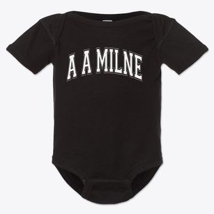 A A Milne Elementary School Varsity Arch Baby Onesie