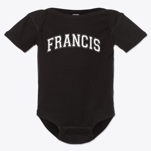 Francis Elementary School Varsity Arch Baby Onesie