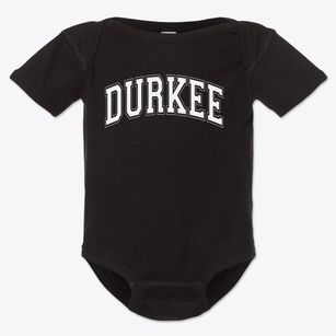 Durkee Elementary School Varsity Arch Baby Onesie