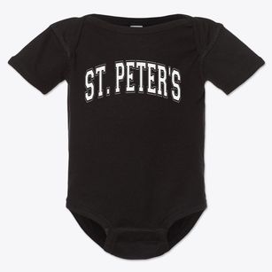 Saint Peter's Child Development Center Varsity Arch Baby Onesie