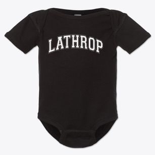 Lathrop Elementary School Varsity Arch Baby Onesie