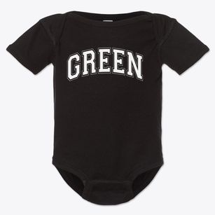 Green Elementary School Varsity Arch Baby Onesie