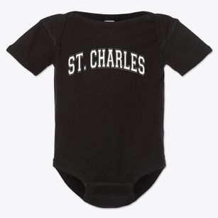 Saint Charles School Varsity Arch Baby Onesie