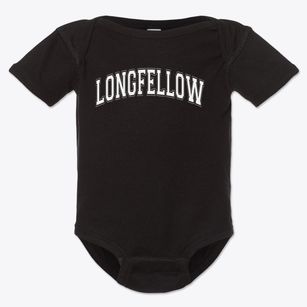 Longfellow Elementary School Varsity Arch Baby Onesie