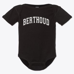 Berthoud High School Varsity Arch Baby Onesie