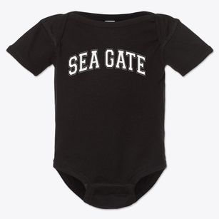 Sea Gate Elementary School Varsity Arch Baby Onesie